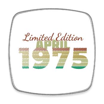 50. Geburtstag Limited Edition (SCR) 04/1975 - Viereckiger Kühlschrankmagnet - Weiß - Vorne