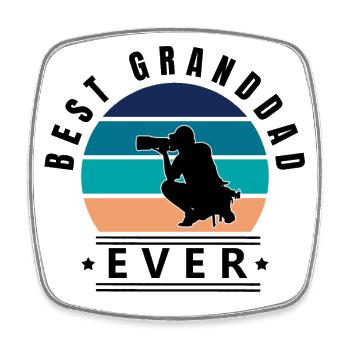 Best Granddad Ever Photographer - Square fridge magnet - white - Front