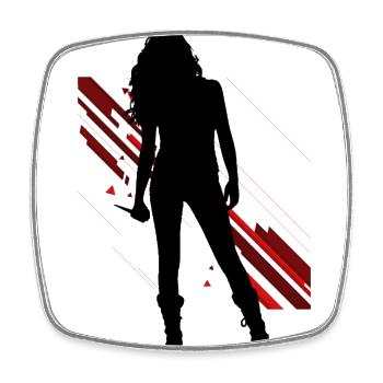 Rose Vampire Academy - Viereckiger Kühlschrankmagnet - Weiß - Vorne