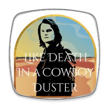 Vampire Academy badass Dimitri Belikov - Square fridge magnet - white - Front