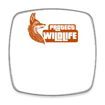 Protect wildlife - Viereckiger Kühlschrankmagnet - Weiß - Vorne