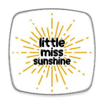 Little Miss Sunshine Design - Viereckiger Kühlschrankmagnet - Weiß - Vorne