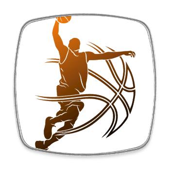 COOL BASKETBALL PLAYER BASKETBALL - Square fridge magnet - white - Front