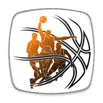 COOL BASKETBALL BASKETBALL PLAYER BASKETBALL PLAYER - Square fridge magnet - white - Front
