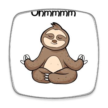 Ohmmm Un mignon Yoga paresseux paresseux paresseux - Magnet carré - blanc - Devant