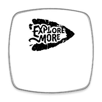 Explore More Arrow - Square fridge magnet - white - Front