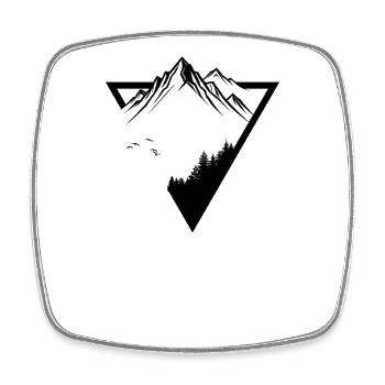 Mountain Peak Triangle - Square fridge magnet - white - Front