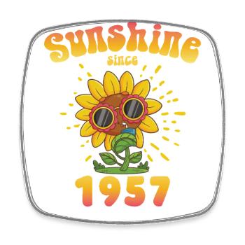 1957 Geburtstag Sunshine since - Viereckiger Kühlschrankmagnet - Weiß - Vorne