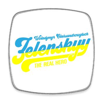 Zelenskyy | The real ukraine hero - Square fridge magnet - white - Front
