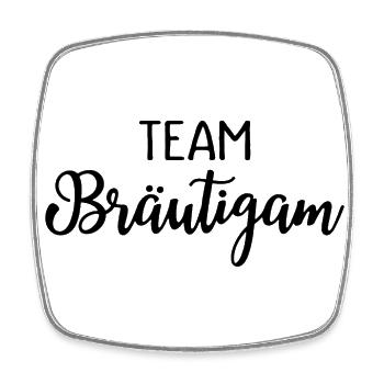 Team Bräutigam - Viereckiger Kühlschrankmagnet - Weiß - Vorne