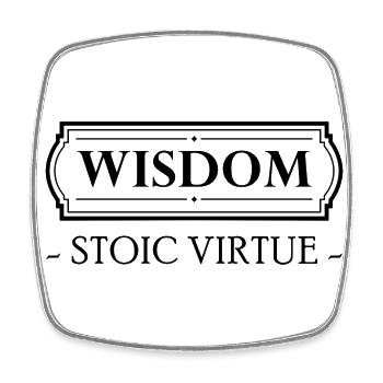 Stoic Virtue Wisdom Wisdom Stoicism Stoic - Square fridge magnet - white - Front