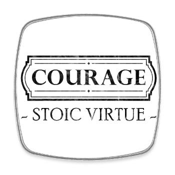 Stoic Virtue Courage Stoicism Gift Stoic - Square fridge magnet - white - Front
