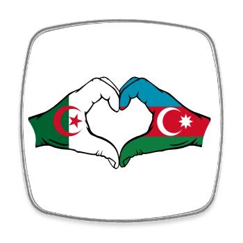 Algérie AzerbaïdjanForme de coeur avec les mains - Magnet carré - blanc - Devant