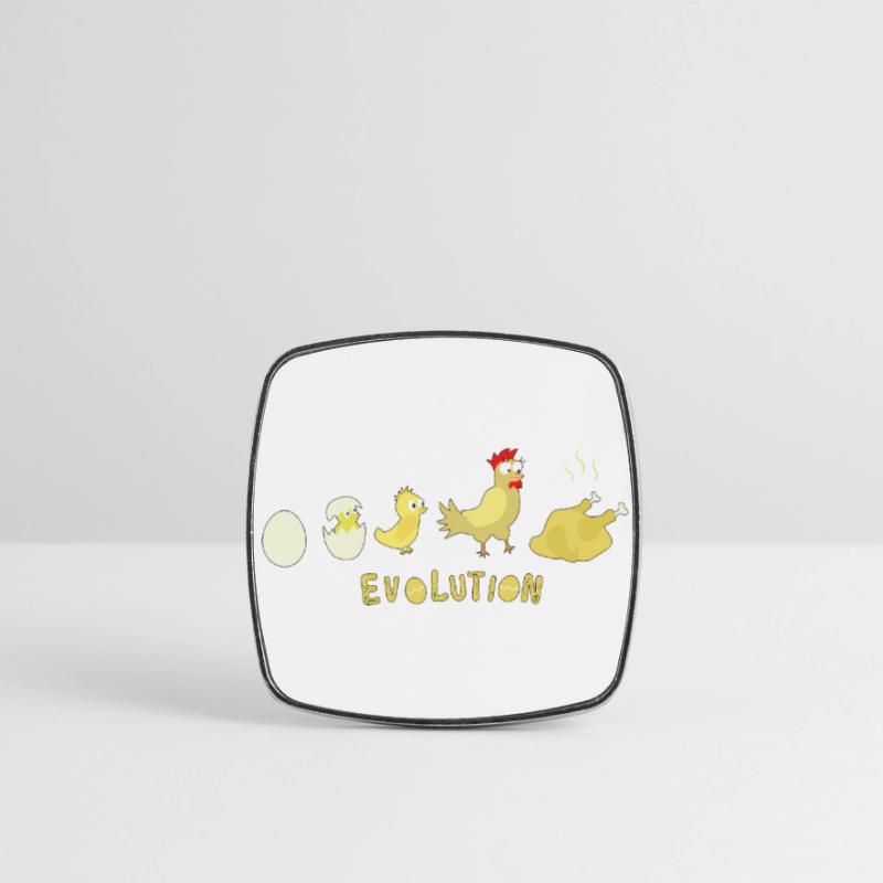 Evolution Egg Chicken Roast Chicken BBQ Barbecue Square fridge magnet