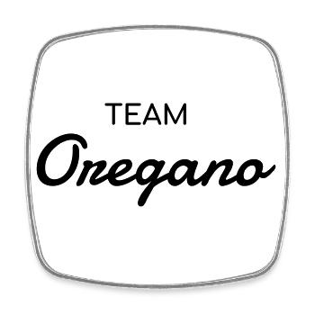 Team Oregano - Kräuter Liebhaber - Viereckiger Kühlschrankmagnet - Weiß - Vorne