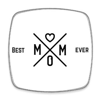 Best Mom ever - Viereckiger Kühlschrankmagnet - Weiß - Vorne