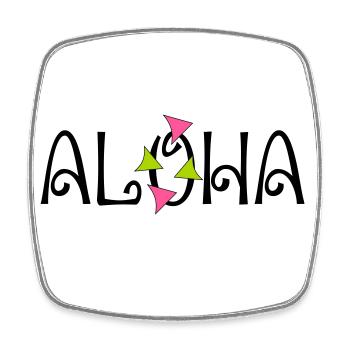 ALOHA - Square fridge magnet - white - Front