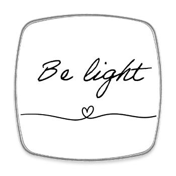 Be Light | Heart - Square fridge magnet - white - Front