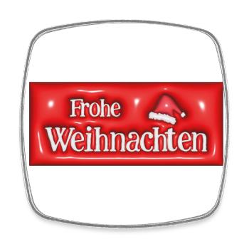 Weihnacht 3D 10 - Viereckiger Kühlschrankmagnet - Weiß - Vorne