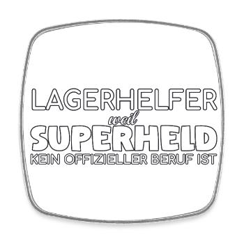 Camp Helper Superhero - Square fridge magnet - white - Front