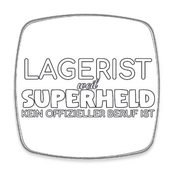 Lagerist Superheld - Viereckiger Kühlschrankmagnet - Weiß - Vorne