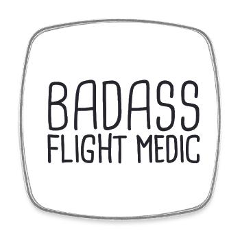 Flight Medic Badass Air Rescue - Square fridge magnet - white - Front