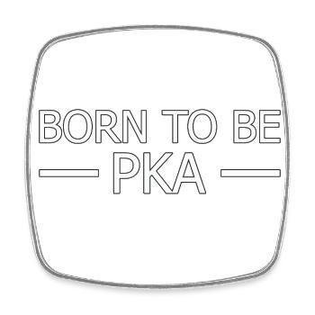 PKA Born To Be - Viereckiger Kühlschrankmagnet - Weiß - Vorne