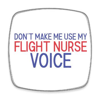 Flight Nurse Voice Luftrettung - Viereckiger Kühlschrankmagnet - Weiß - Vorne