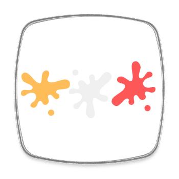 Color spots in lesbian Pride colors - Square fridge magnet - white - Front