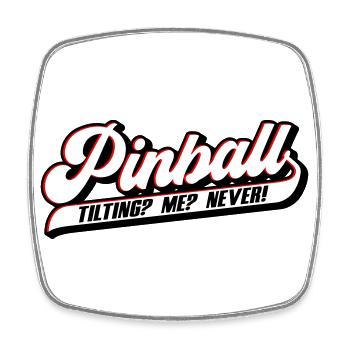 Farben änderbar | Pinball | Flipper Retro Game - Viereckiger Kühlschrankmagnet - Weiß - Vorne