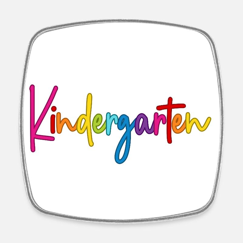 Kindergarten - Square fridge magnet - white