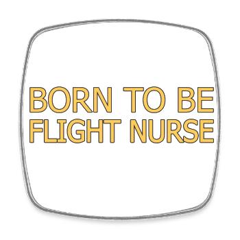 Flight Nurse Born To Be Luftrettung - Viereckiger Kühlschrankmagnet - Weiß - Vorne