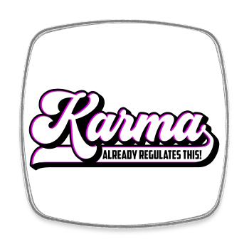 Colors can be changed | Karma already regulates this - Square fridge magnet - white - Front