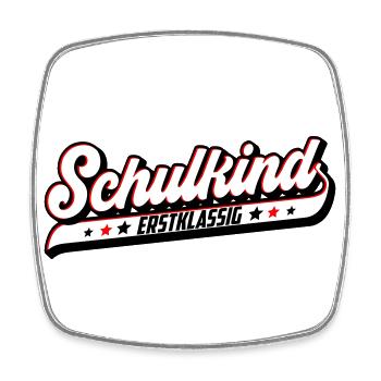 Schulkind Erstklassig | Farben änderbar - Viereckiger Kühlschrankmagnet - Weiß - Vorne