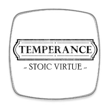 Stoic Virtue Temperance - Square fridge magnet - white - Front