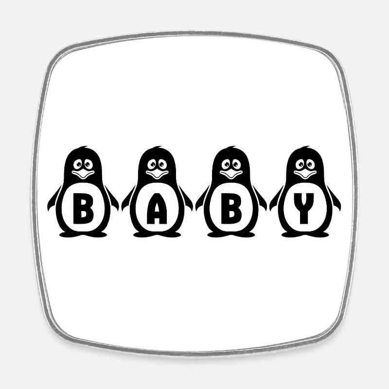 Bébé - Magnet carré - blanc