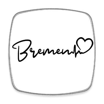 Bremen Herzschlag Hansestadt Bremen - Viereckiger Kühlschrankmagnet - Weiß - Vorne