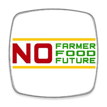 No Farmer No Food No Future Bauern Demo Protest - Viereckiger Kühlschrankmagnet - Weiß - Vorne