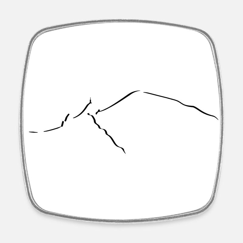 Chamonix Mont blanc Aiguille midi leewarddesign - Magnet carré - blanc