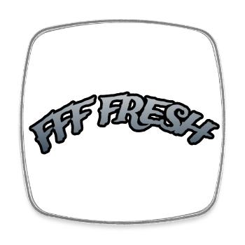 FFF FRESH - Square fridge magnet - white - Front