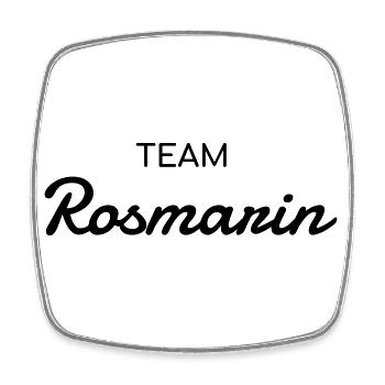 Team Rosmarin - Kräuter Liebhaber - Viereckiger Kühlschrankmagnet - Weiß - Vorne