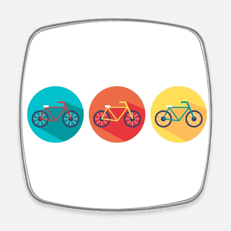 Vélos - Magnet carré - blanc