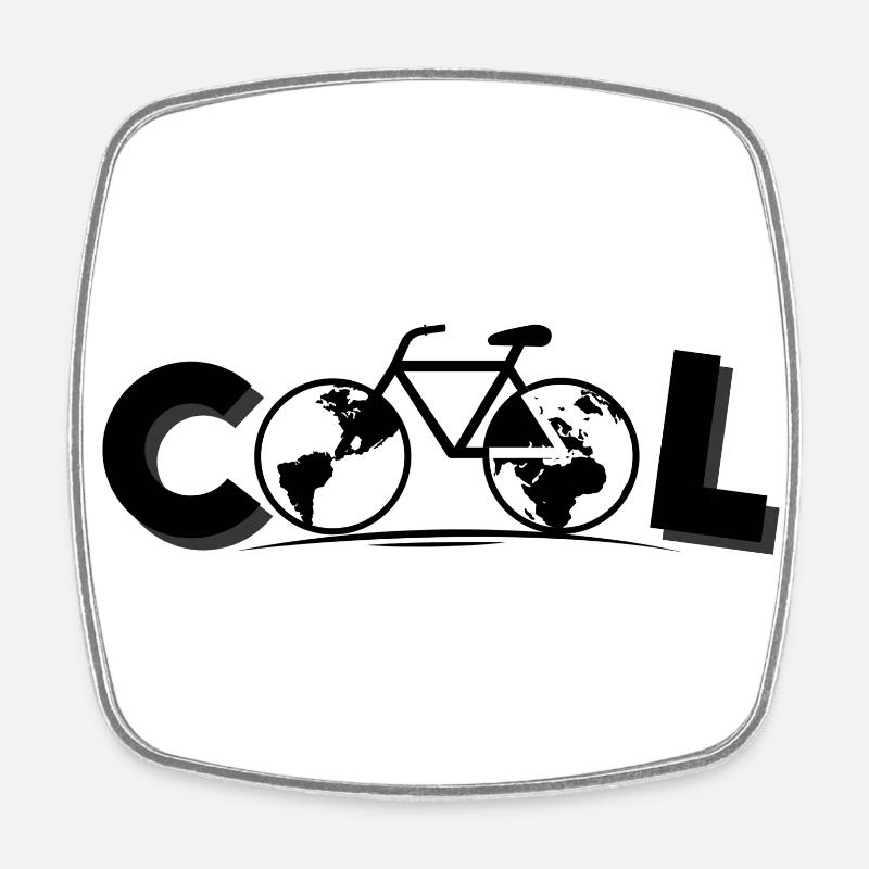 Cool Bike | World Bicycle - Square fridge magnet - white