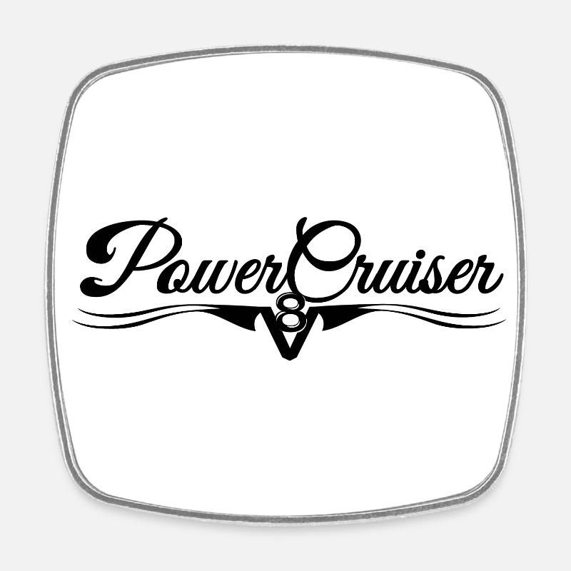 PowerCruiser V8 - Magnet carré - blanc