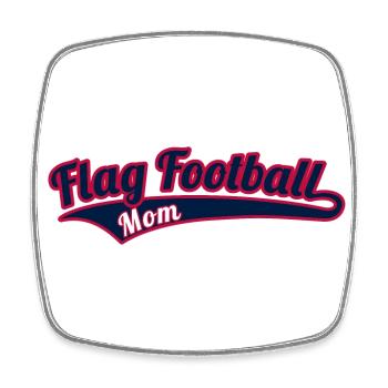 Flag Football Maman Mama Mutter - Magnet carré - blanc - Devant