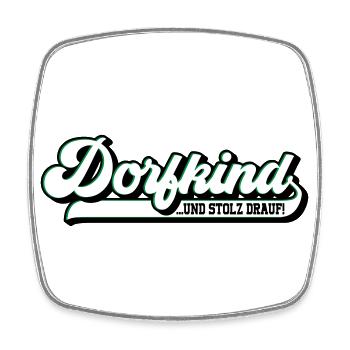 Farbe änderbar | Dorfkind stolz - Viereckiger Kühlschrankmagnet - Weiß - Vorne