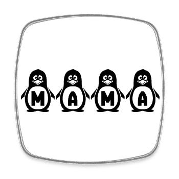 Mom - Square fridge magnet - white - Front