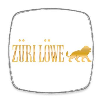 Züri Löwe - Zürich, Stadt des goldenen Löwen - Viereckiger Kühlschrankmagnet - Weiß - Vorne