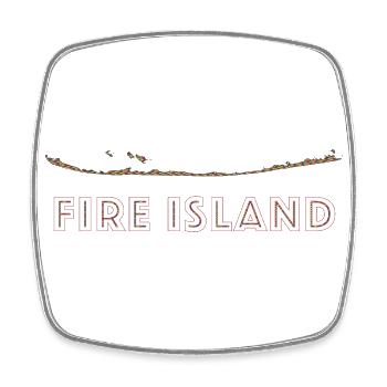 Fire Island Pride - Square fridge magnet - white - Front
