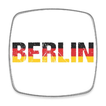Berlin Capitale Allemagne - Magnet carré - blanc - Devant